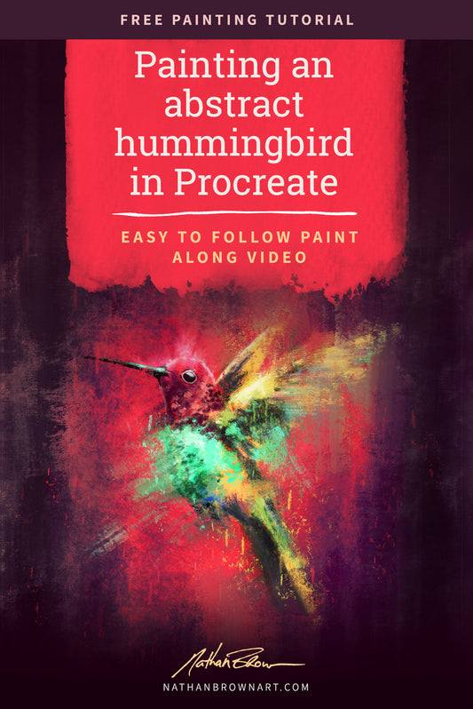 Painting an Abstract Hummingbird in Procreate