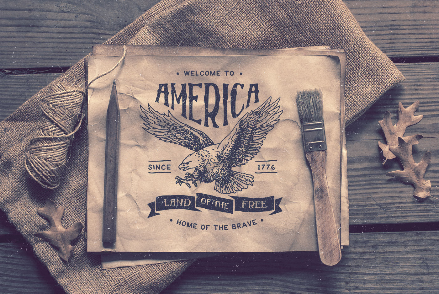 Vintage Americana Badges and Logos