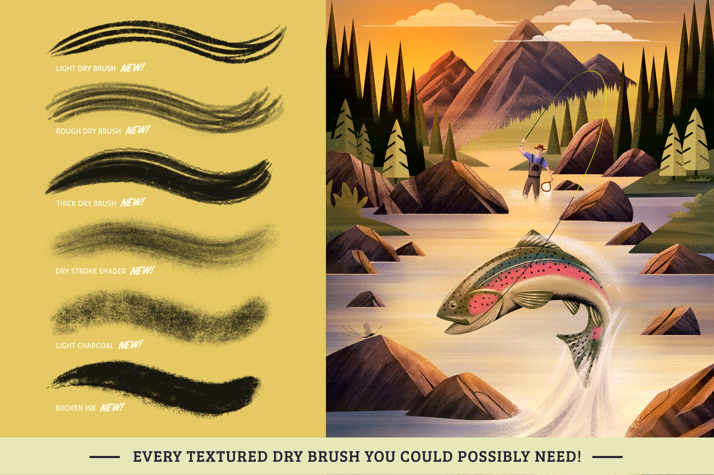 Dry Texture Brushes for Procreate