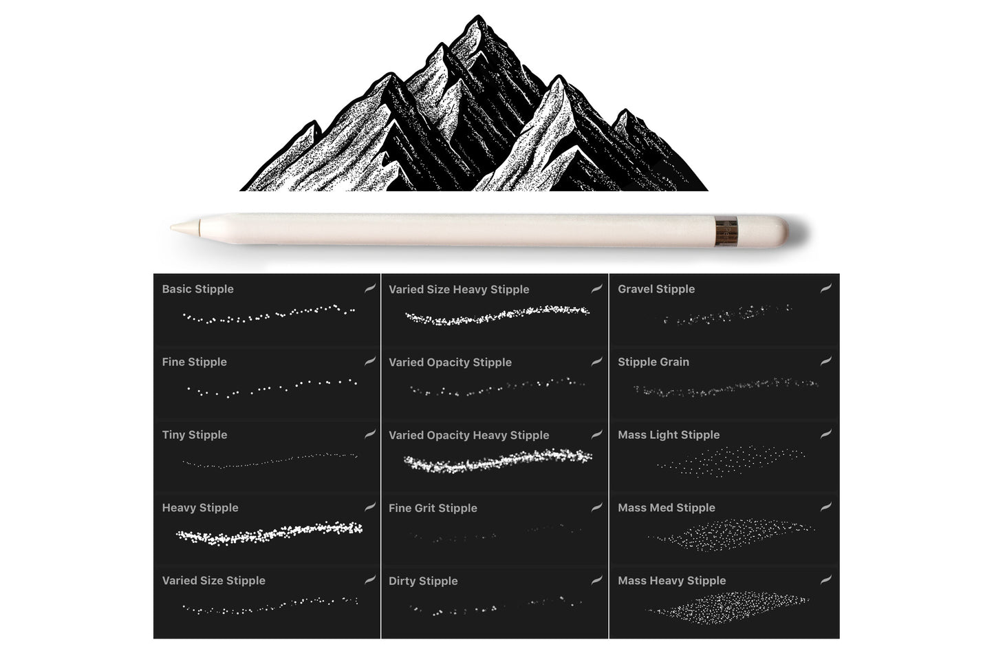 Procreate Stipple Brush Set