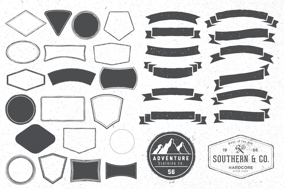 The Vintage Vector Badge Kit