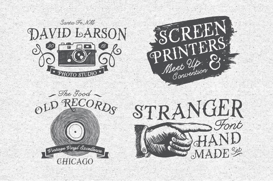 Stranger Font Pack & Vector Graphics