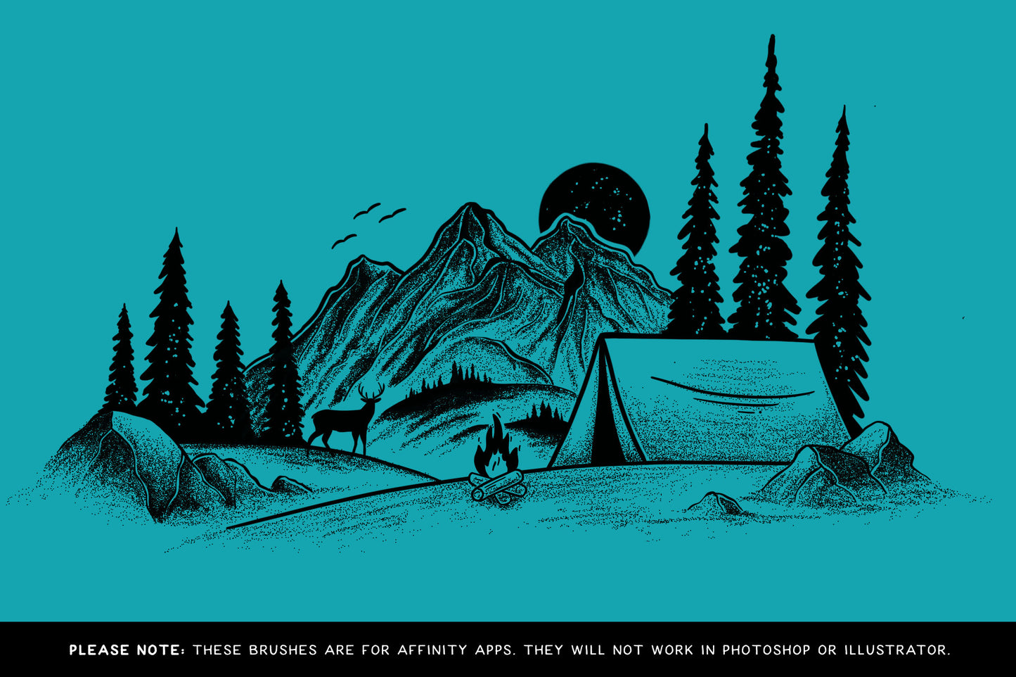 Stipple Shading Brushes for Affinity