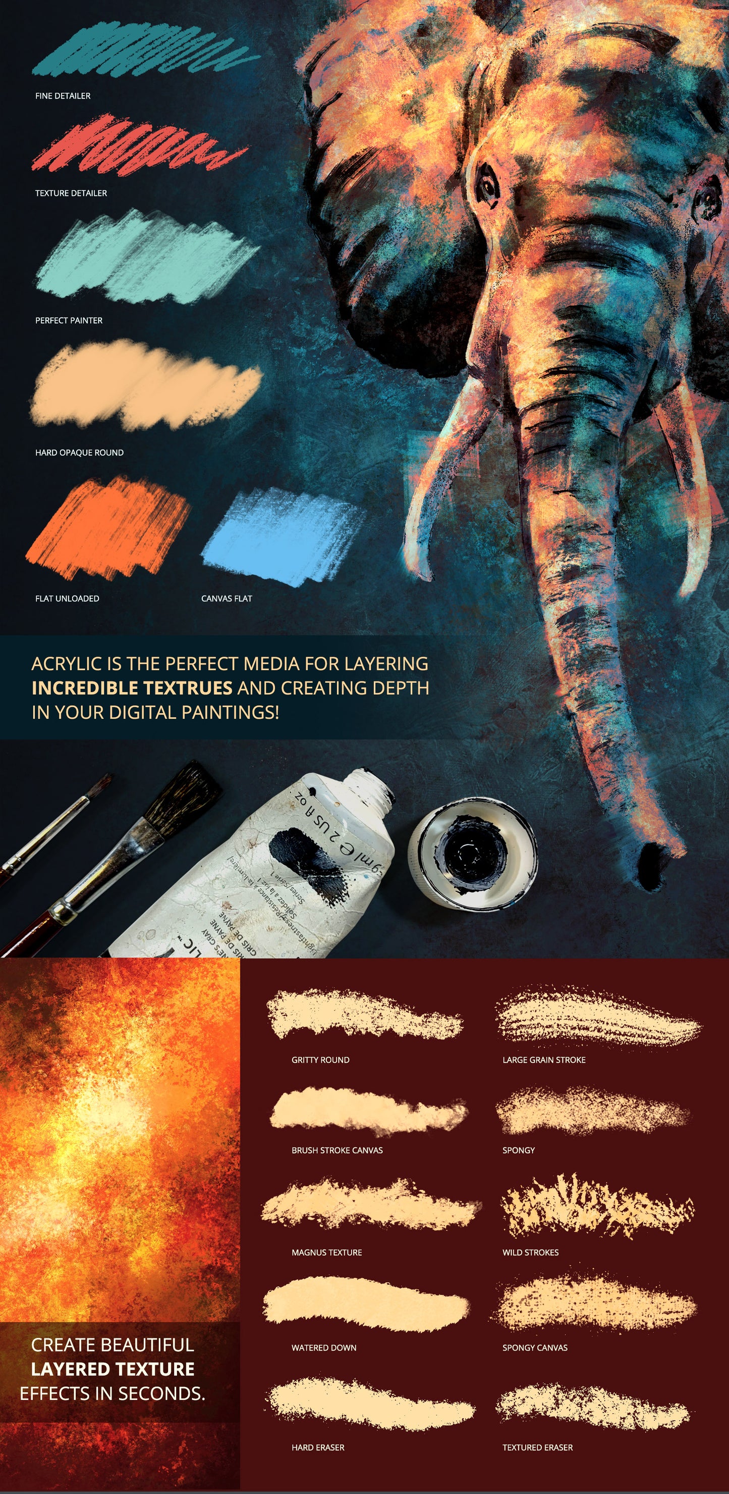 Ultimate Brush Toolbox – Acrylic Brushes