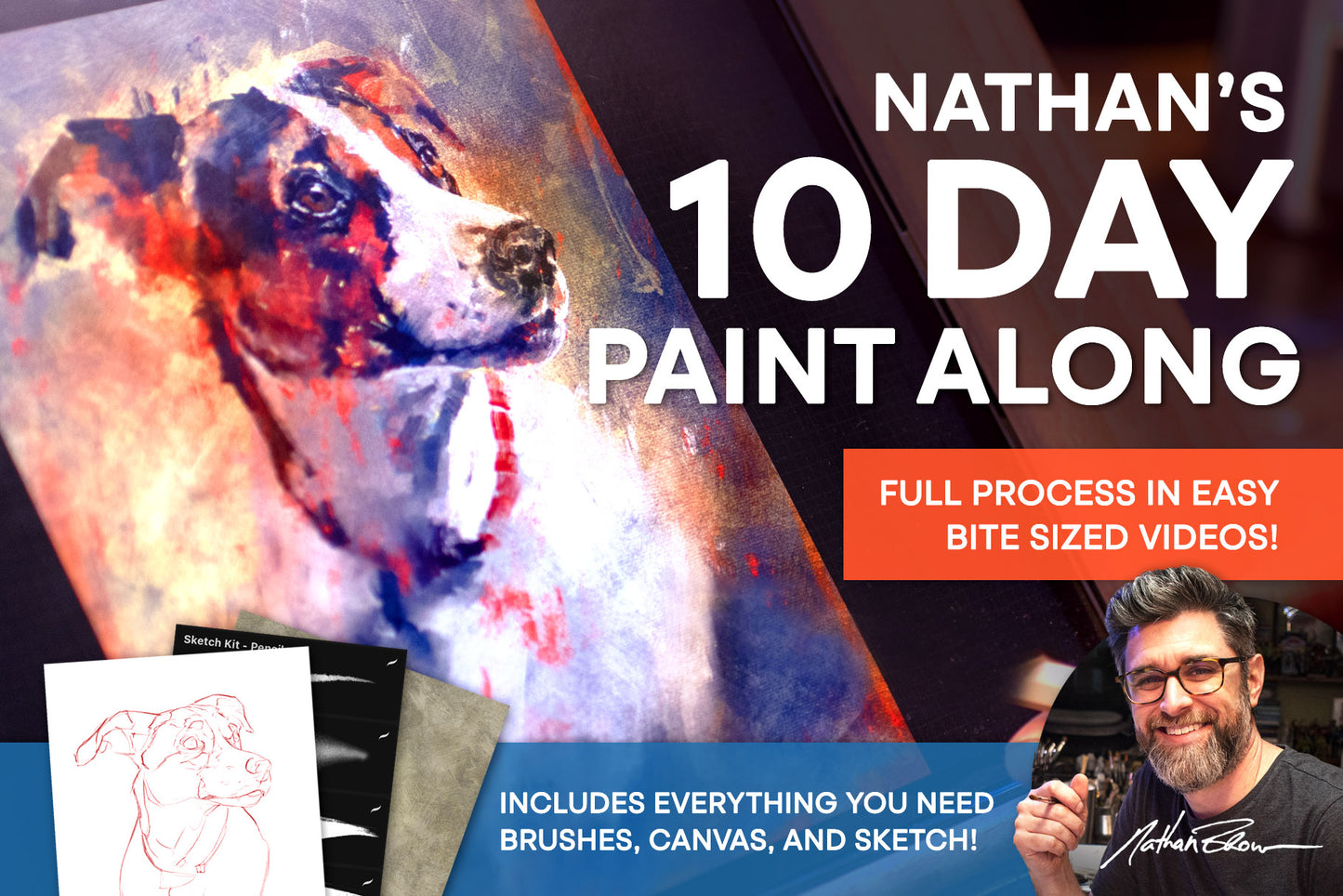 Nathan’s 10 Day Paint Along - Dog Session