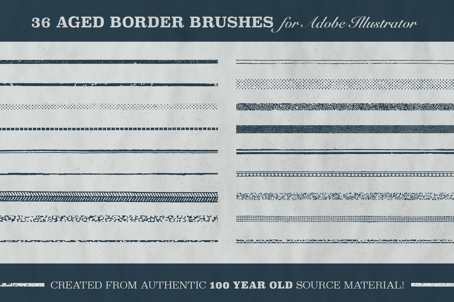Aged Borders for Adobe Illustrator