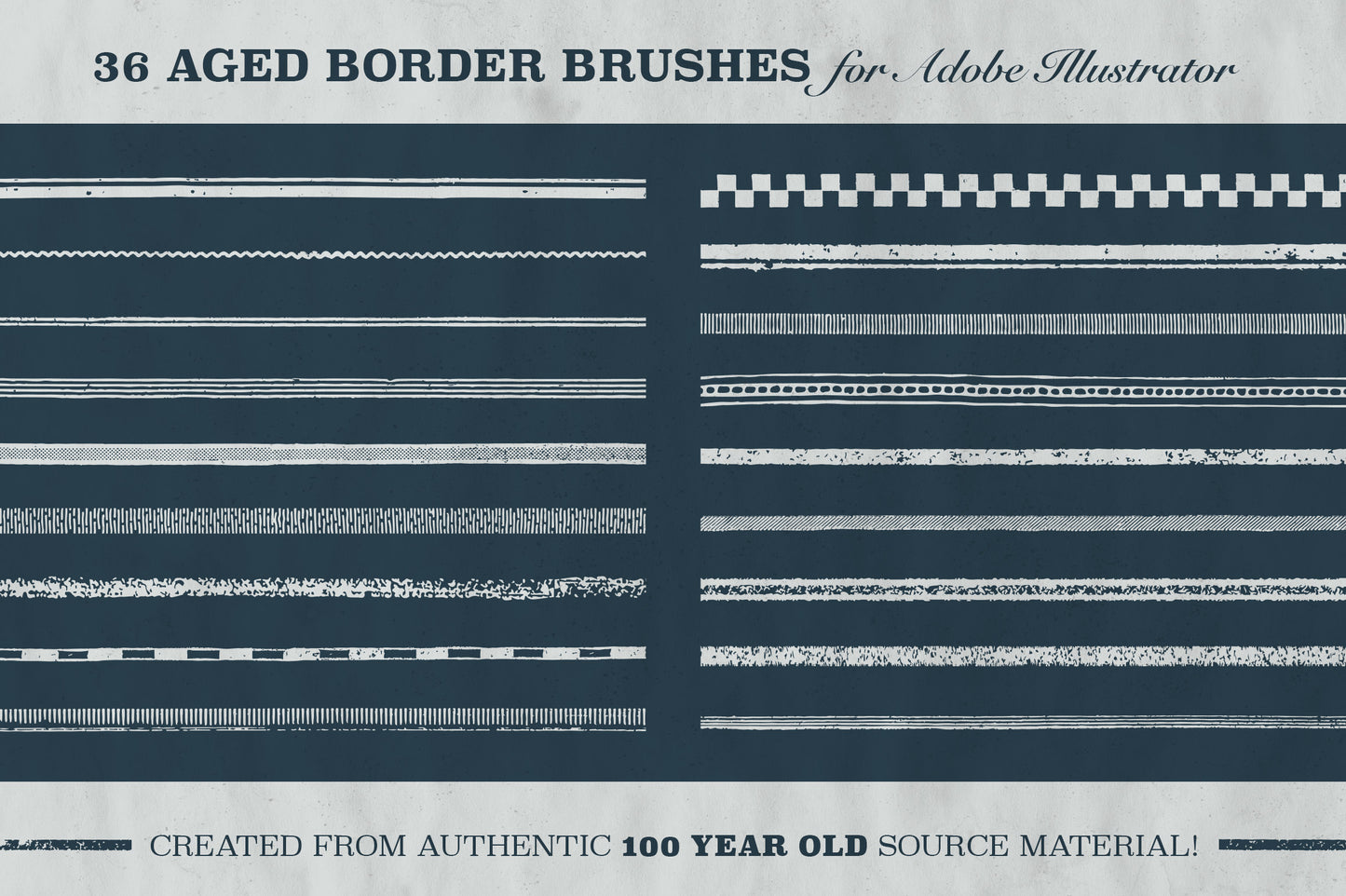 Aged Borders for Adobe Illustrator