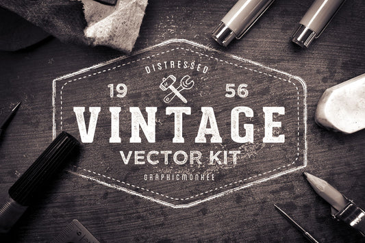 The Vintage Vector Badge Kit