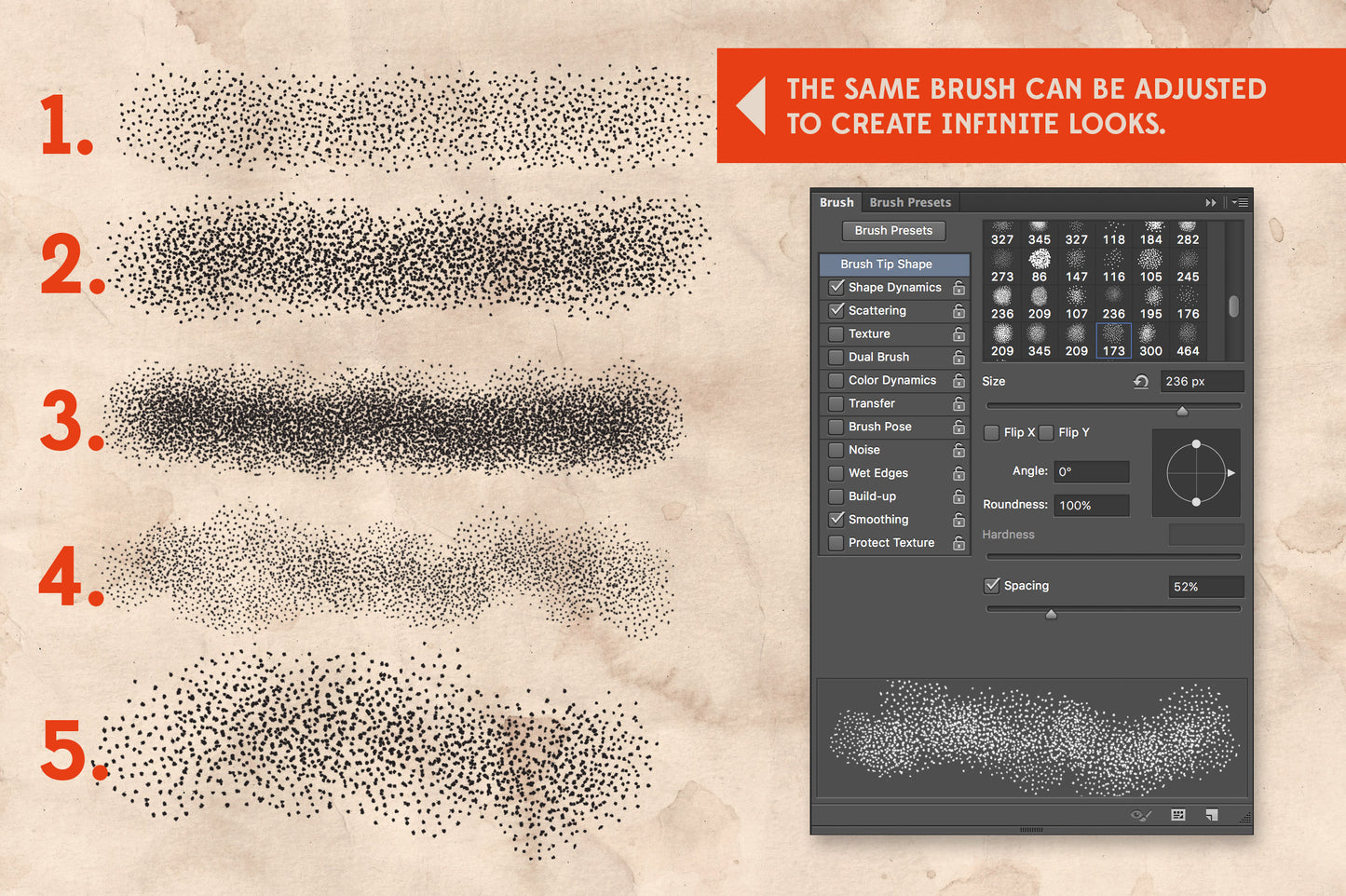 Stipple Shading Brushes for PS & AI